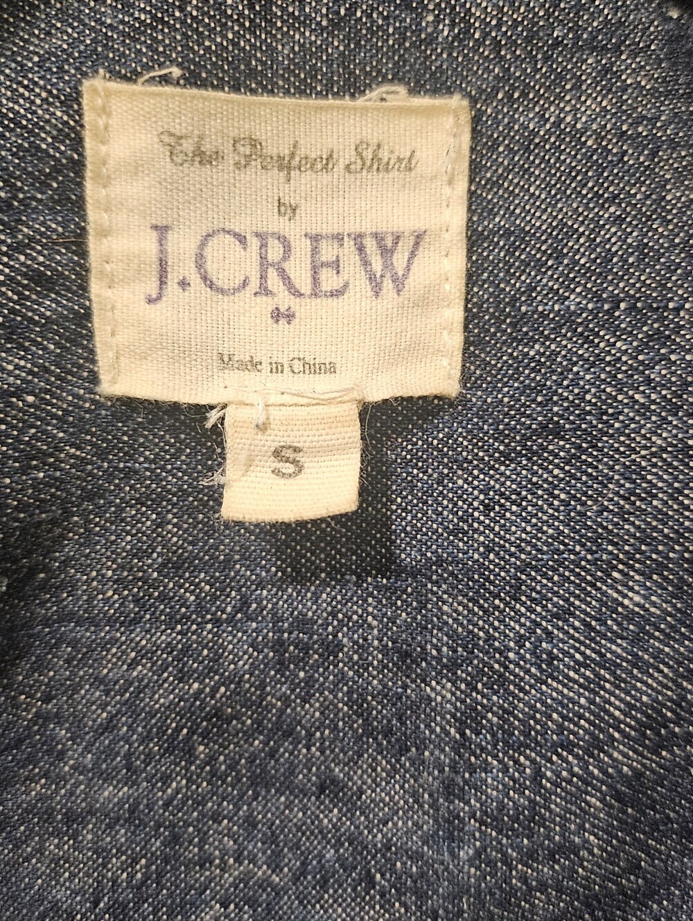 J.Crew The Perfect Shirt In Blue Denim Size S Button Up Shirt View 4